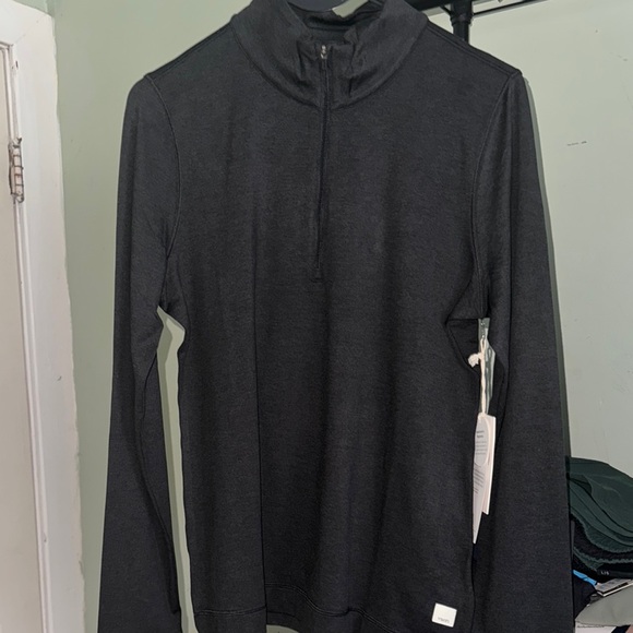 Vuori Halo Essential Half Zip *NWT XL/Black Heather - Picture 4 of 7